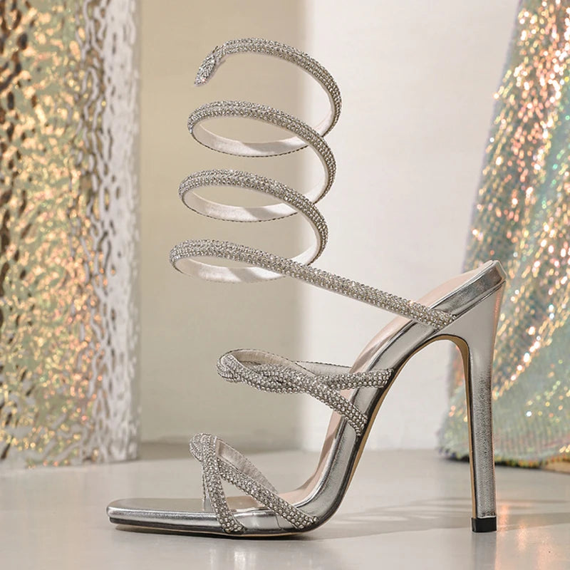 Sandali donna Liyke con spirale luminosa alla caviglia