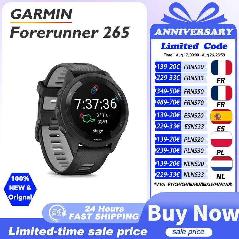 Garmin Forerunner 265 garmin watch garmin Sports Watch Outdoor Chinese smartwatch