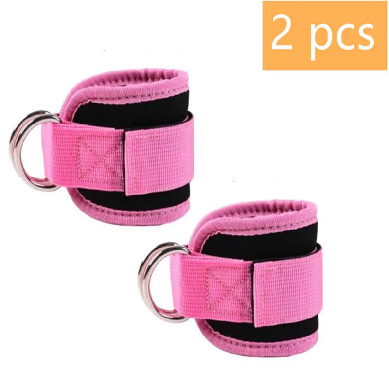 Adjustable Ankle Cuffs with Double D-Rings for Cable Training