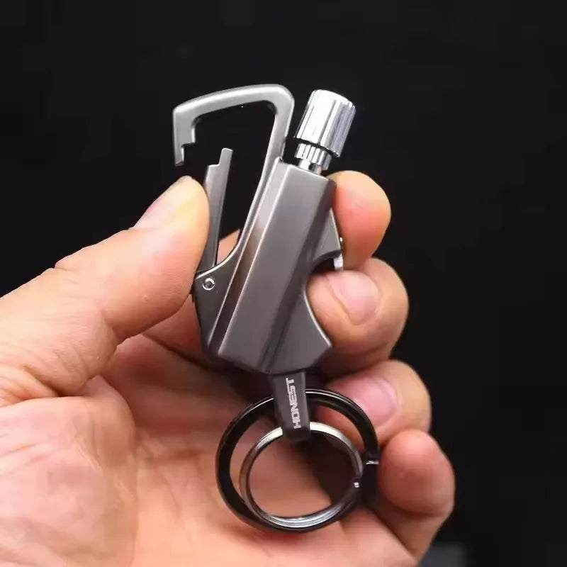 2025 Multifunctional Lighter Keychain, Beer Bottle Opener, Portable Outdoor Igniter, Smoking Accessories, Gadgets, Men’s Gift