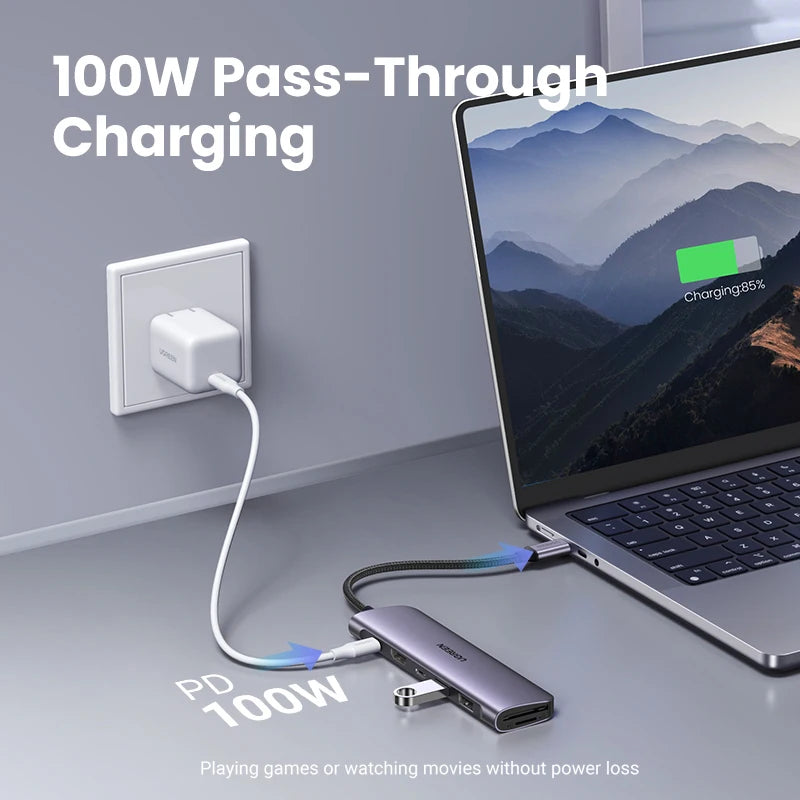 Hub USB-C UGREEN CM195 con HDMI e lettore di schede