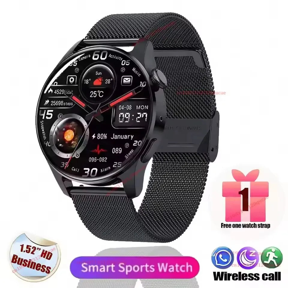 Smart Watch For Men Women ECG Heart Rate Blood Pressure SpO2 Monitor Sleep GPS FitnessTracker Sport Waterproof Smartwatch HT22 ﻿