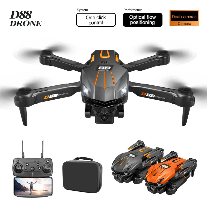 Drone D88 con videocamera 4K e telecomando