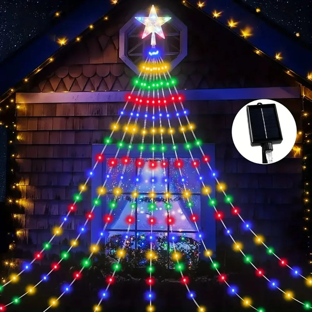 Christmas Trees New Year's Eve Decorations Christmas Decoration 2025 Garden Ambience  Lights  Christmas Star String Lights