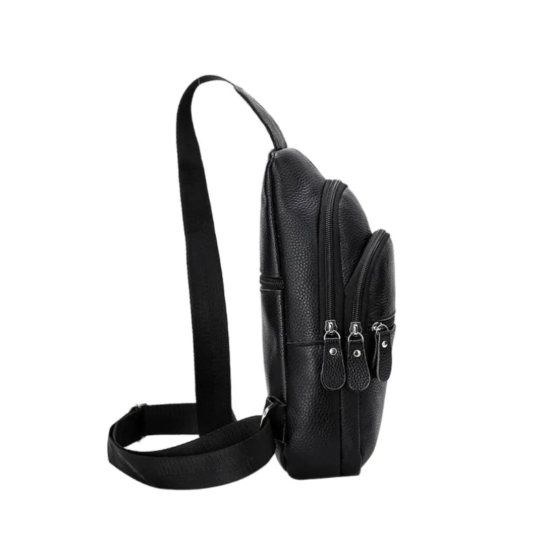 Men’s Genuine Leather Chest and Shoulder Bag