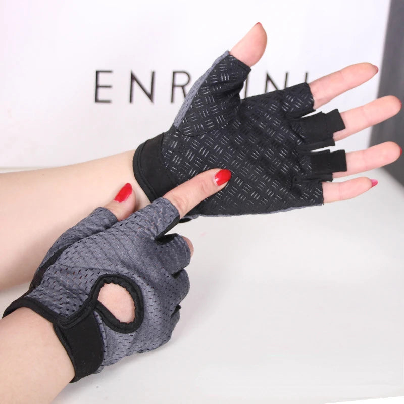Half-Finger Weightlifting Gloves with Gel Grip
