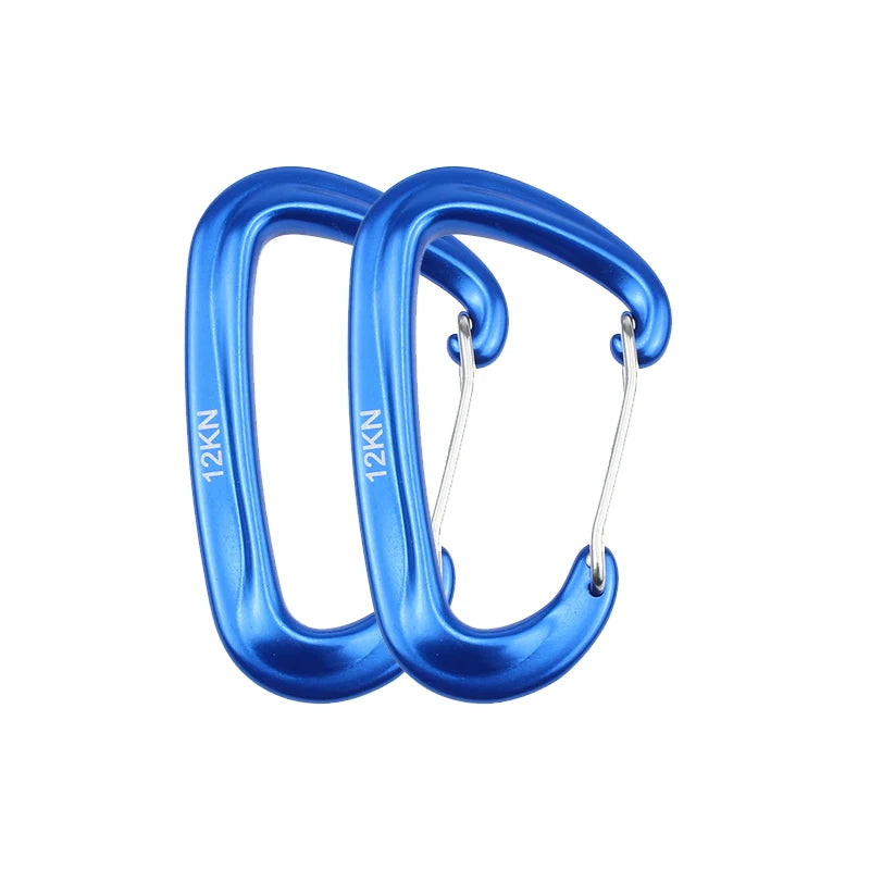 D-Shaped Aluminum Carabiner for Outdoor Gear