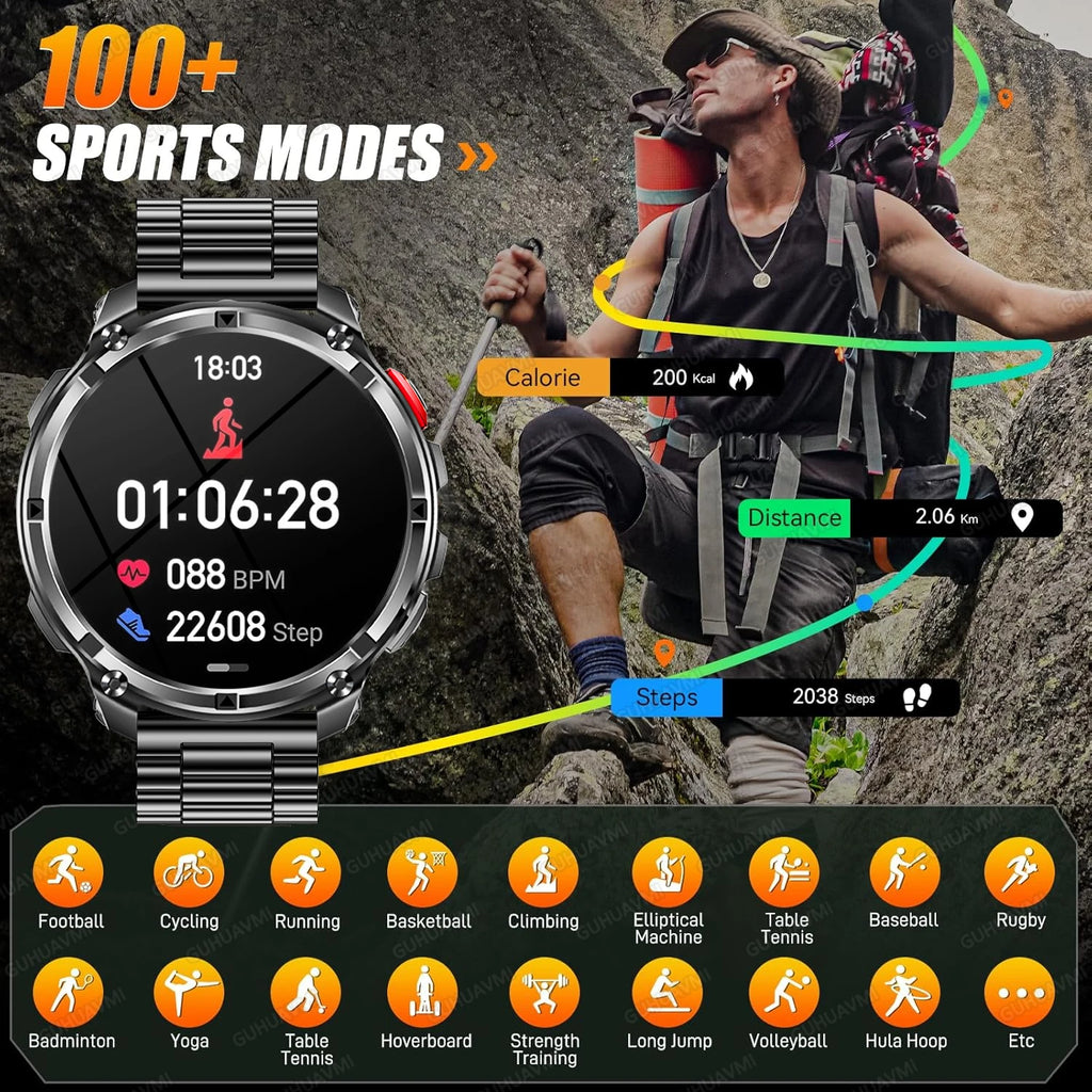 Smartwatch robusto AMOLED da 1,7″ con chiamate Bluetooth