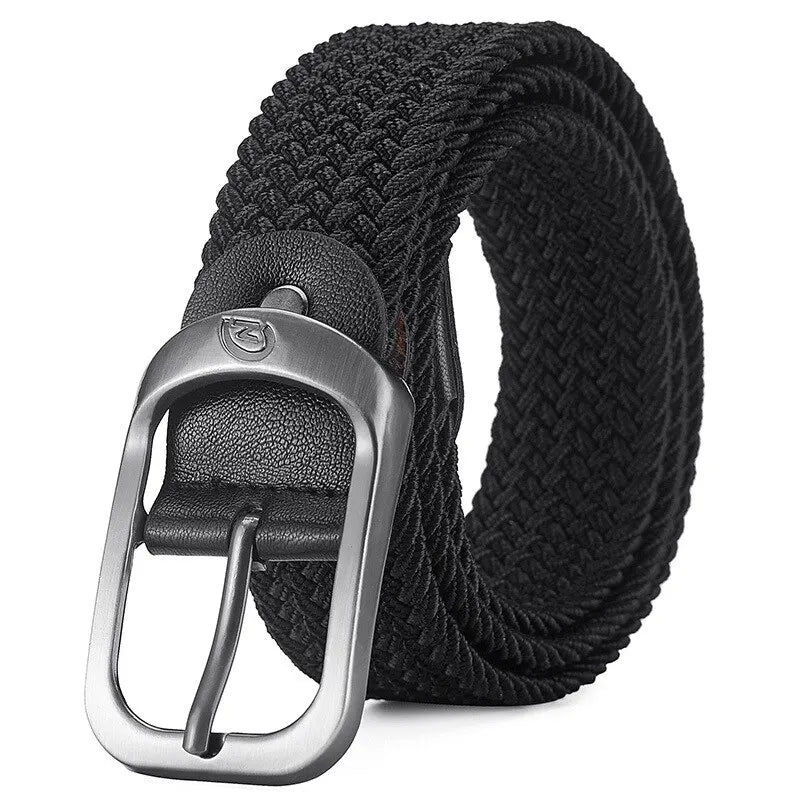 Men's Casual Woven Elastic Belt, Outdoor Sports Belt for Women, No-Punch Climbing Work Belt, Fashion Belt for Men and Women