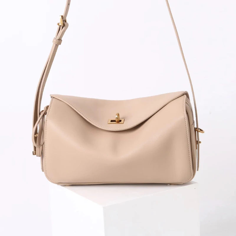 2026 New Fashion Pillow Bags For Women Luxury Designer Leather Handbag Purse Crossbody Bags Cool Gold Buckle Square Bags Lady