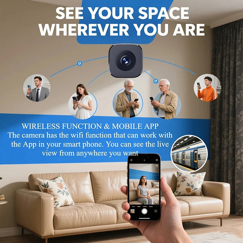 Mini telecamera Wi-Fi con audio bidirezionale