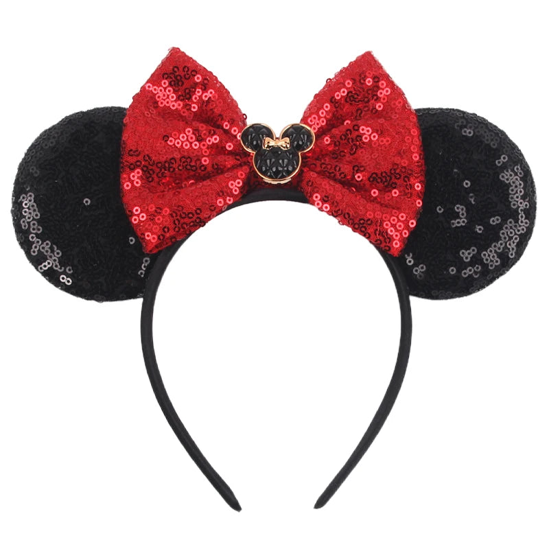 2026 New Style Sequin Ear Headband Sequin Bows Girl Adult Kids Halloween Party Cosplay Hair Accessories Princess Hairband
