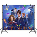 Decoración de cumpleaños con temática de academia de magia, platos, vasos, servilletas, banderín y vajilla Harries para fiestas de dibujos animados, recuerdos y regalos