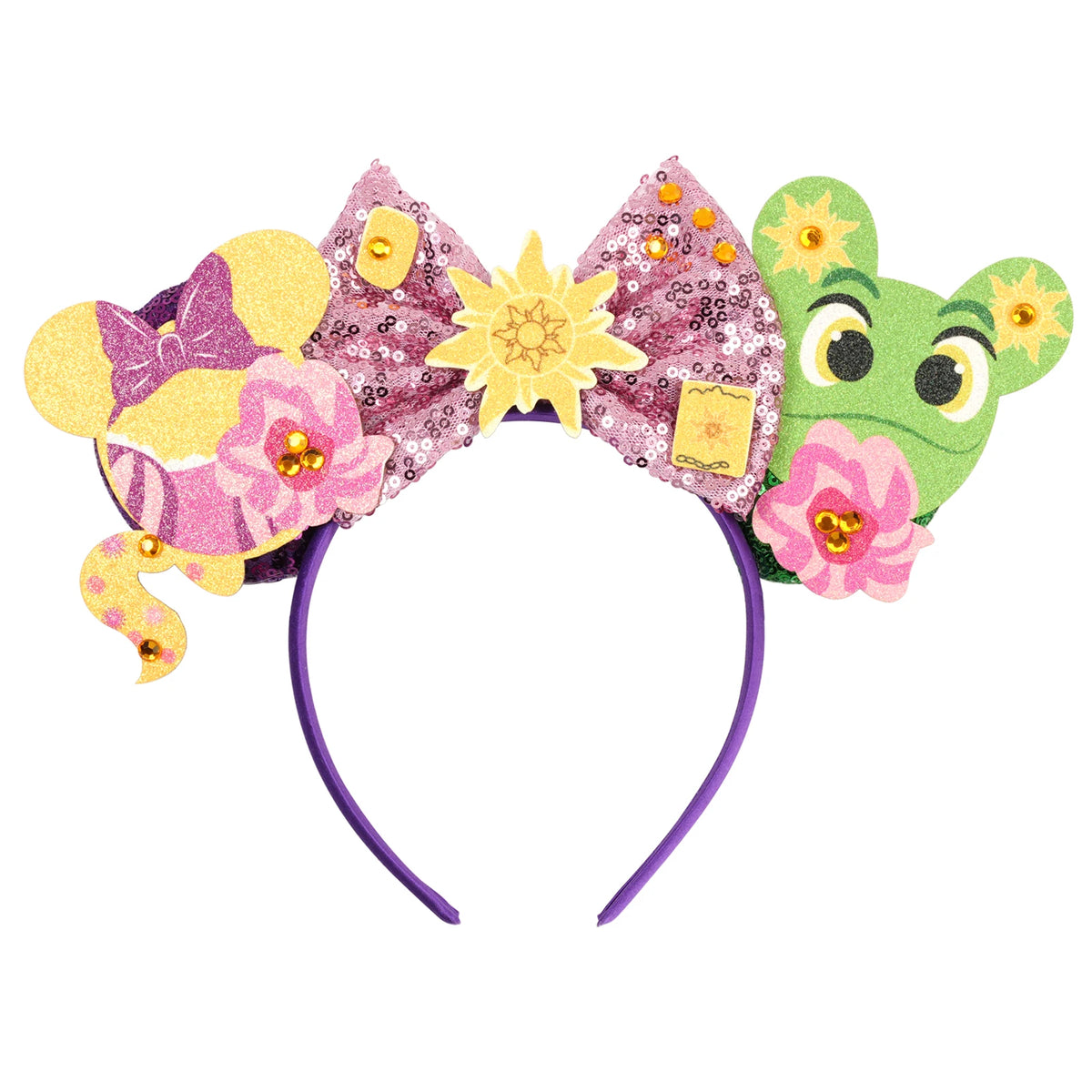 2026 New Style Sequin Ear Headband Sequin Bows Girl Adult Kids Halloween Party Cosplay Hair Accessories Princess Hairband
