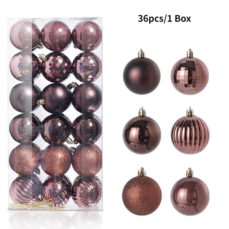 4CM Christmas Ball Decoration Hanging Xmas Tree Pendent Ornaments for Home Decor Navidad New Year 2026 Party Supplies Accessory