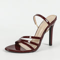 Sandali donna Liyke bordeaux lucidi con fasce sottili