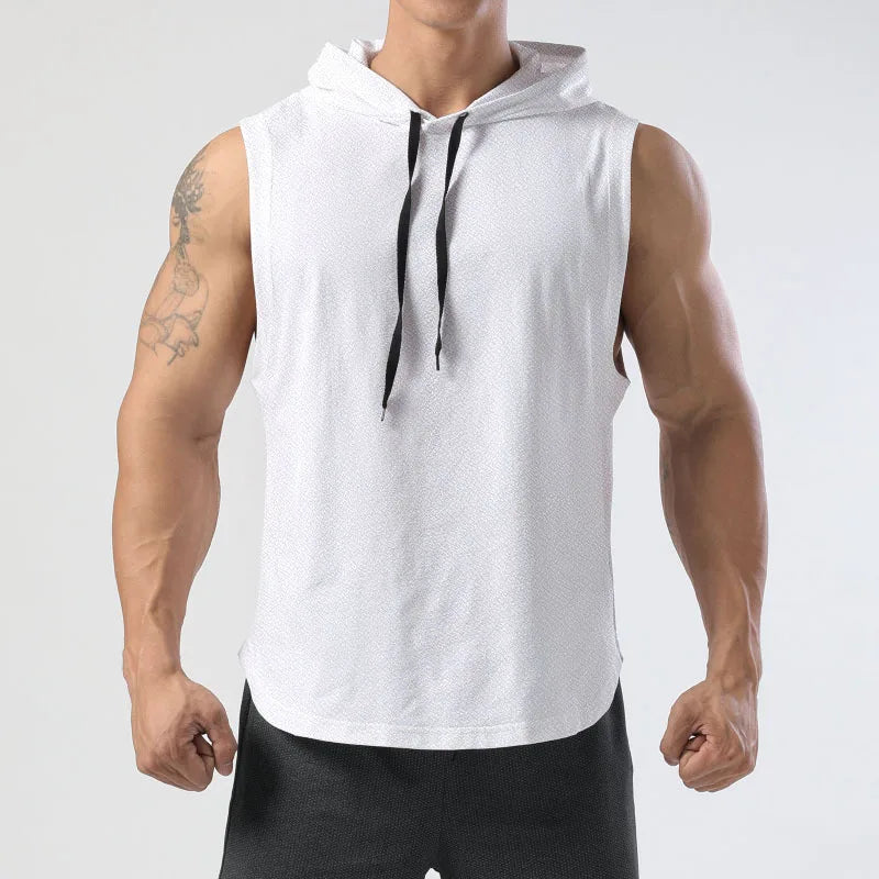 Canotta sportiva unisex con cappuccio