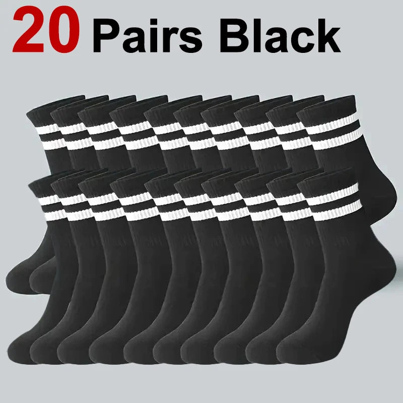 5/10/20 Paar neutrale Socken in Unifarben mit Rundhalsausschnitt, für Frühling und Sommer, schweißabsorbierend, atmungsaktiv und bequem, Sportsocken für alle Jahreszeiten
