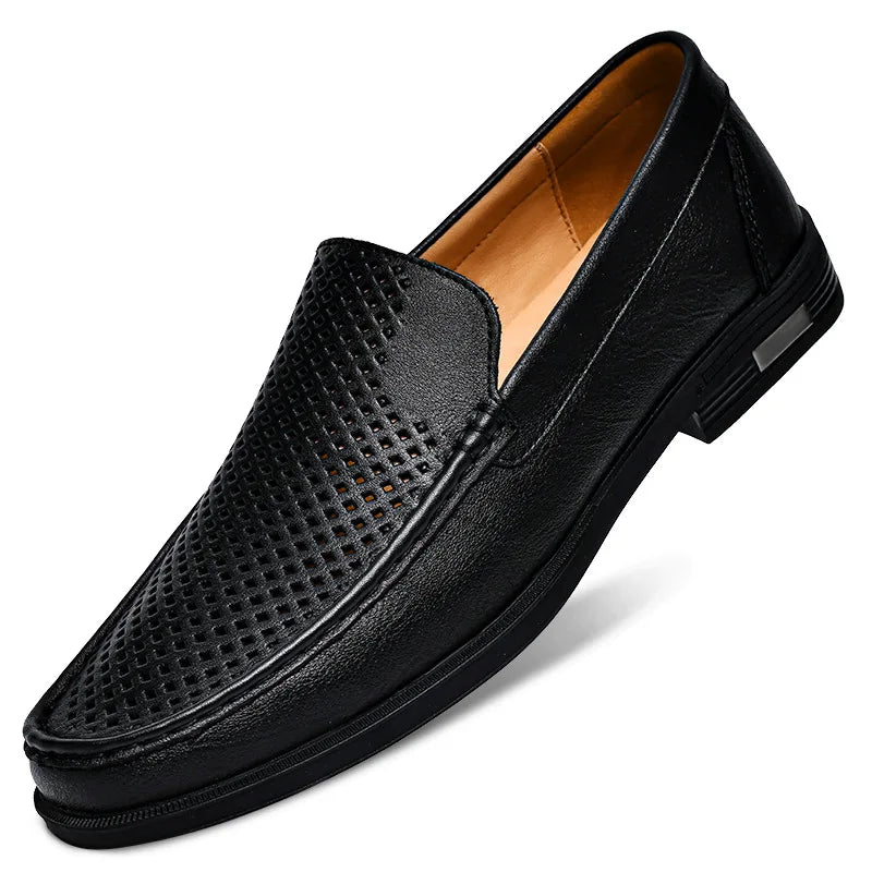 Leder Herrenschuhe Slipper Büro Business Schuhe Hochzeit Party Herren Anzugschuhe Atmungsaktiv Fahren Bequeme Slipper Mokassins