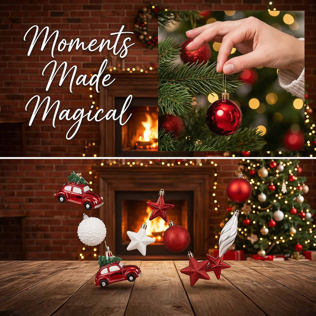 42Pcs Christmas Ball Merry Christmas Tree Topper Decoration for Home Decor Holiday New Year 2026 Navidad Gifts Supplies
