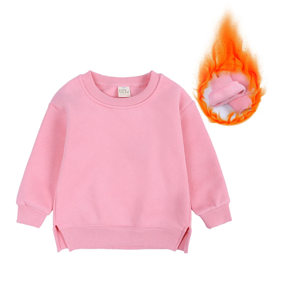 Customized Baby Kids Boy Girl Sweatshirt Add Your Logo Text Long Sleeve Cotton Fleece DIY Pullover Hoodie Tops Toddler Clothes