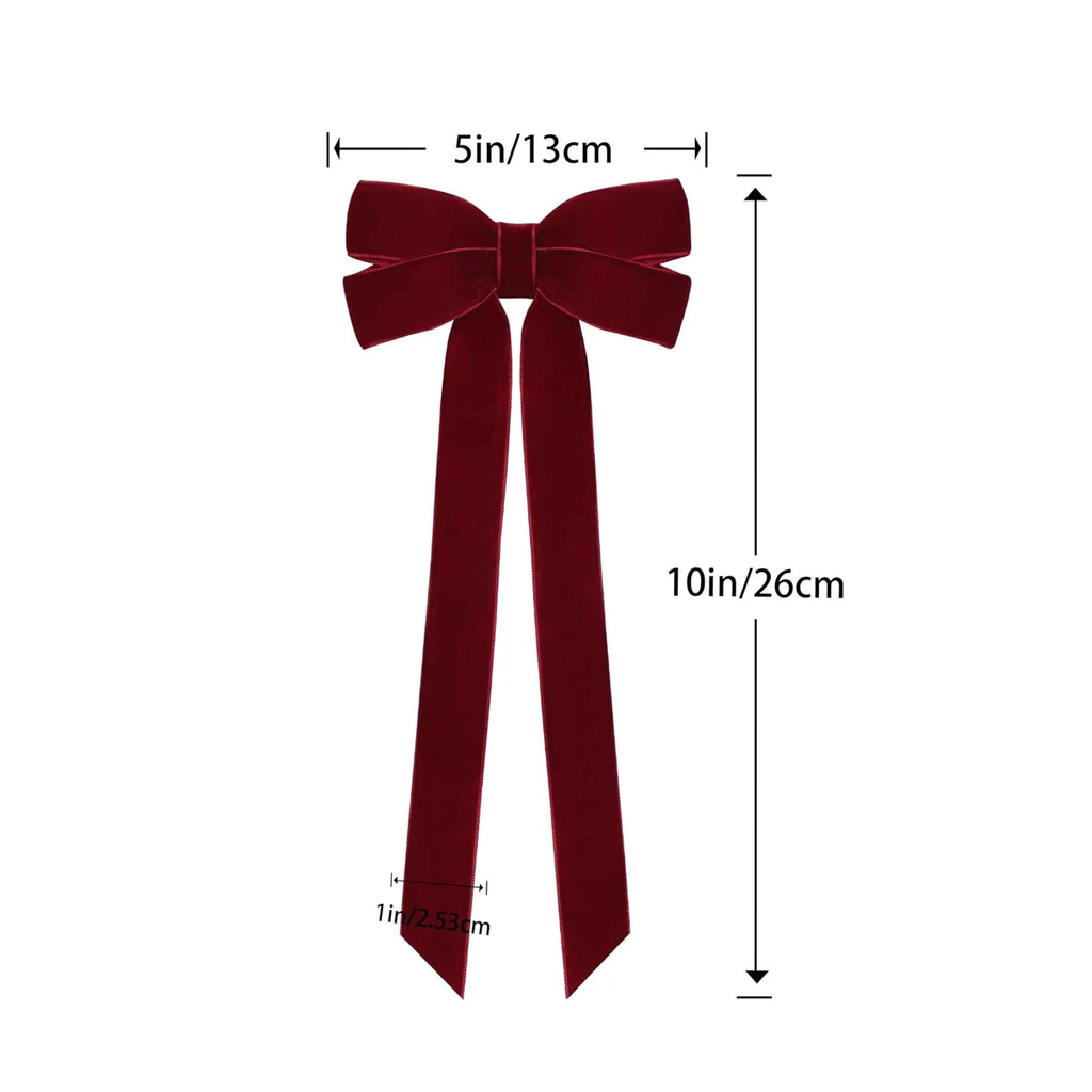 12pcs Burgundy Velvet Bows for Christmas Tree Decoration – Festive Holiday Garland Ties Soft Fabric Ribbons Holiday Decorations