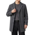 Autumn Men's Classic Overcoat Slim Fit Lapel Winter Trench Coat Elegant Business Casual Single Breasted Long Coat Windbreaker