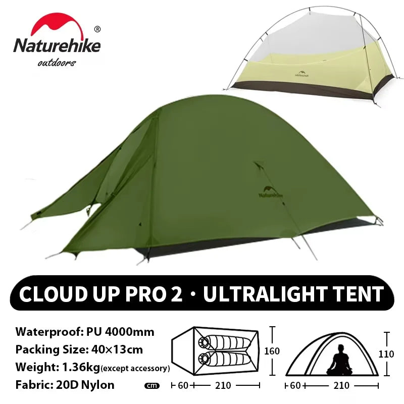 Tenda da trekking Naturehike Cloud Up per 2 persone