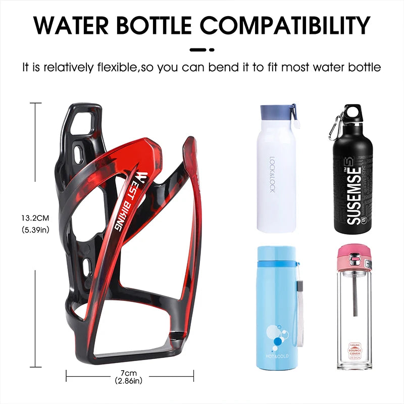WEST BIKING Fahrrad-Flaschenhalter Bunter Farbverlauf Radsport Flaschenhalter Ultraleicht MTB Rennrad Flaschenhalterung