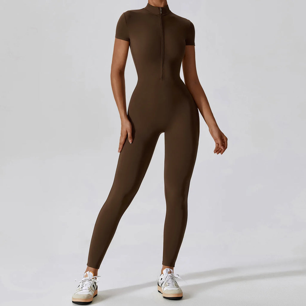 Tuta intera yoga donna SWELTERING con zip