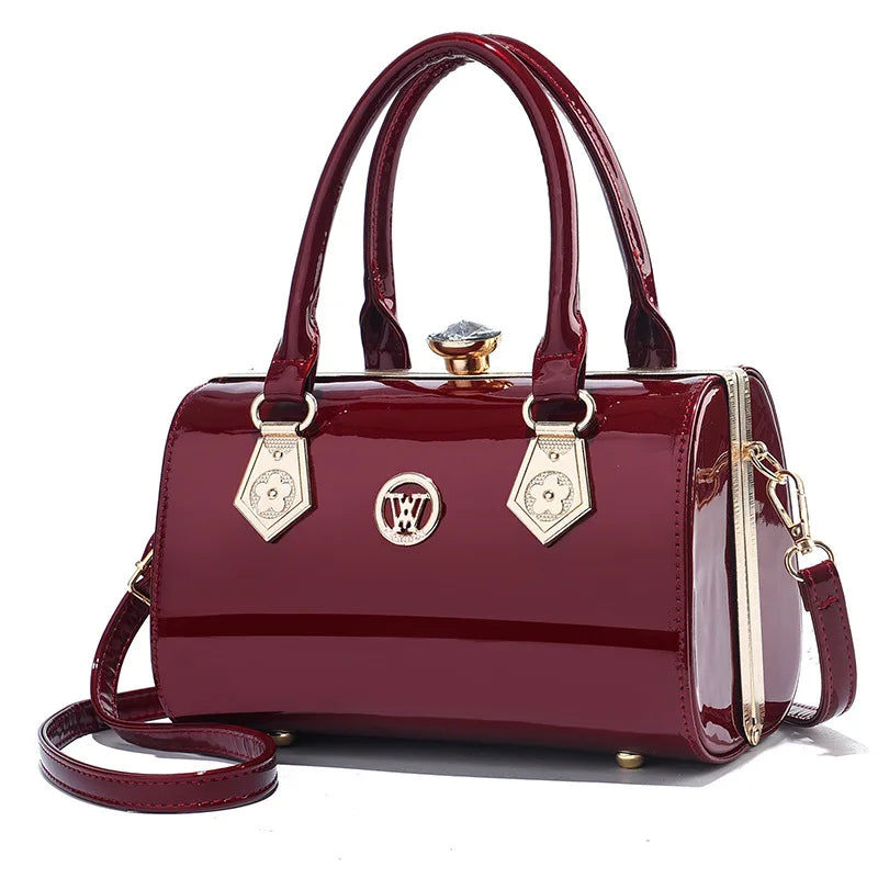 High Quality Bright Leather Women's Handbag Tote Bag Fashion Luxury Women Shoulder Bag Trendy Female Commute Crossbody Bags