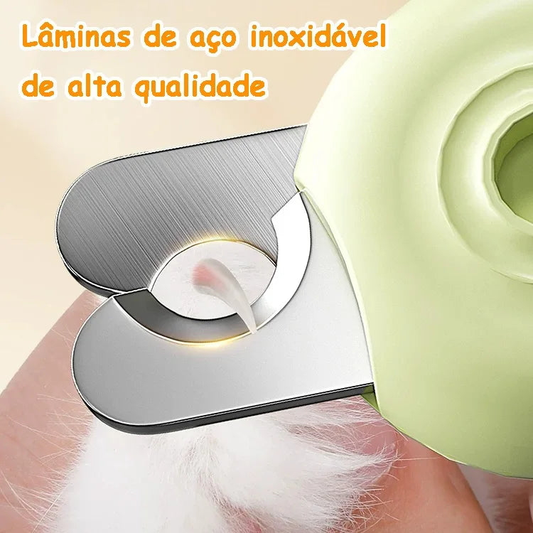 Cortauñas y lima con luz LED para perros y gatos, con tijeras, herramienta completa de aseo para mascotas