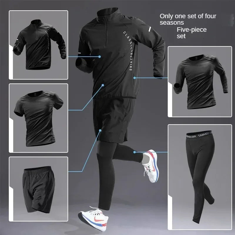 Completo sportivo con zip e maniche lunghe