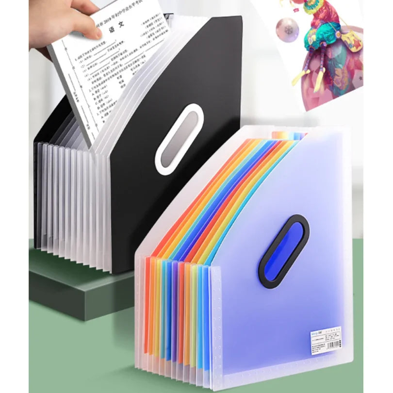 1 ud. Carpeta vertical portátil, acordeón expandible, organizador de papel multicapa para estudiantes, disponible para documentos de oficina