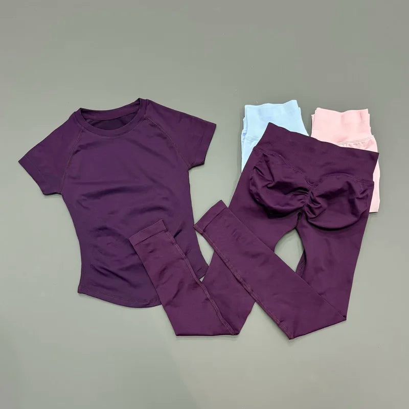 Ensemble yoga femme, 2 pièces, haut et legging