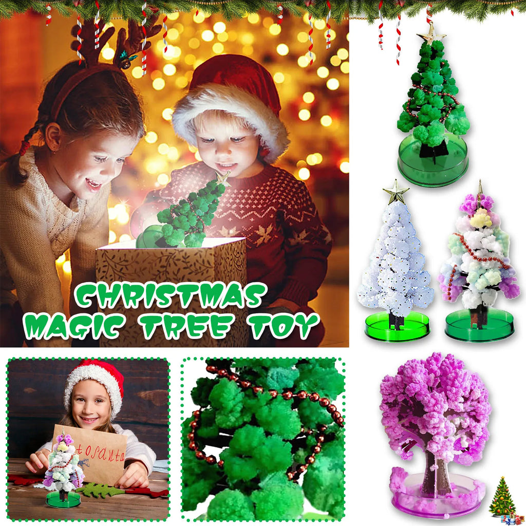 Magisch wachsender Kristall-Weihnachtsbaum, Weihnachtsdekoration aus Papier, Neujahrs-Wissenschaftsspielzeug, künstliche Weihnachtsbaum-Dekoration für zu Hause, Großhandel