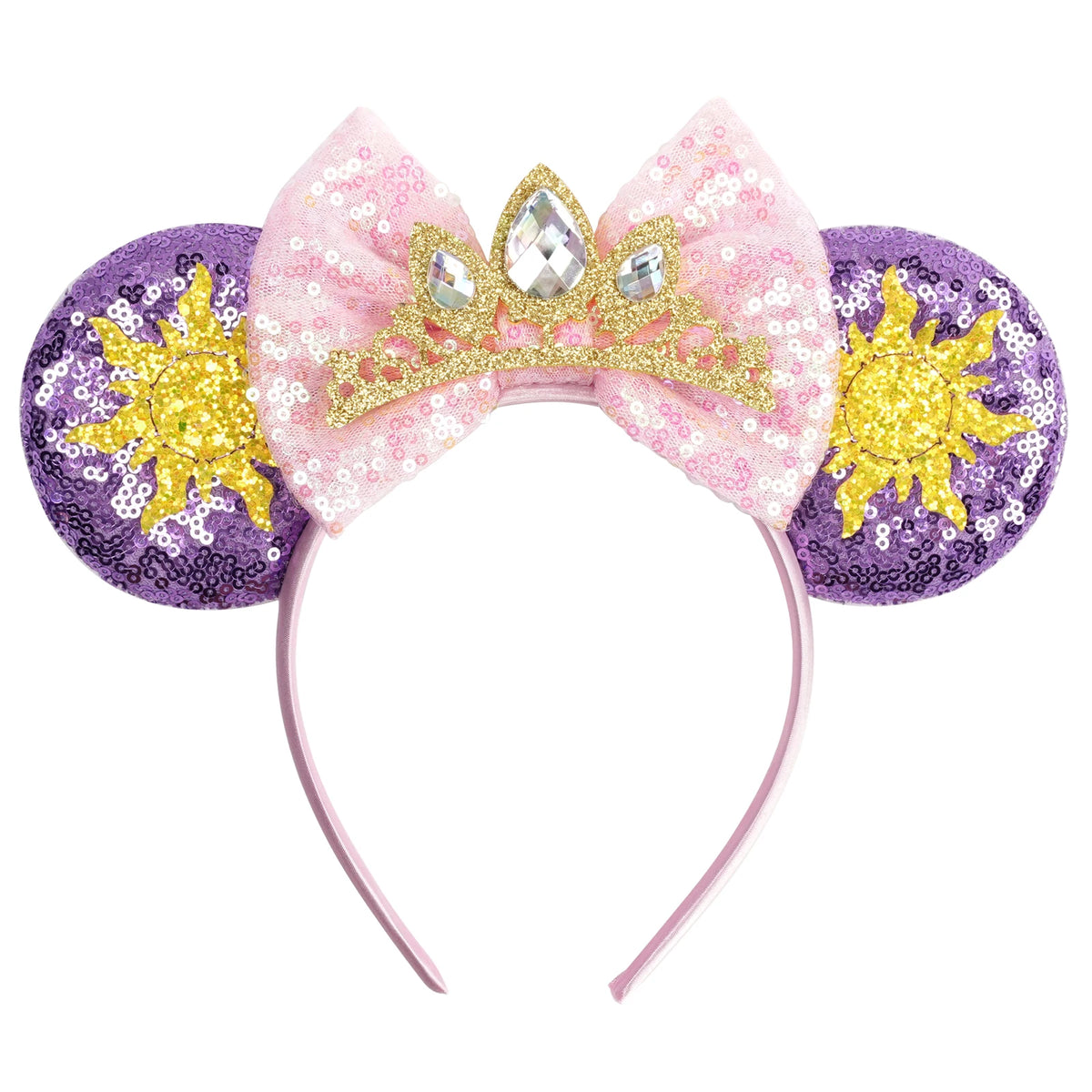 2026 New Style Sequin Ear Headband Sequin Bows Girl Adult Kids Halloween Party Cosplay Hair Accessories Princess Hairband