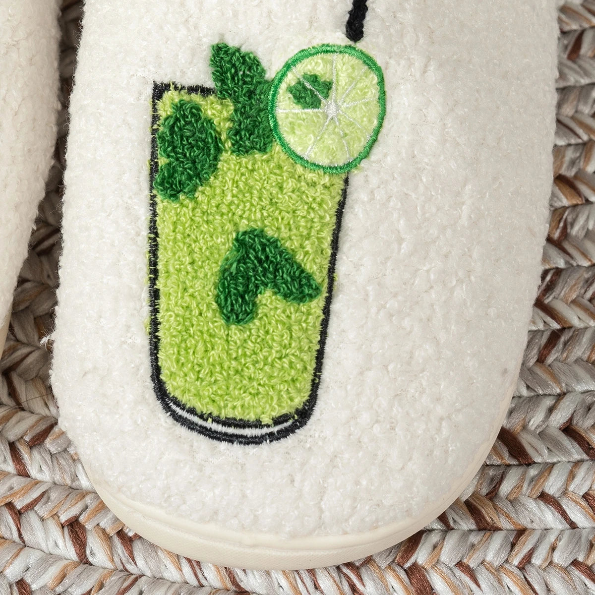 Chaussons d’intérieur pour femme, motif Royal Mojito, confortables et chauds, pour enterrement de vie de jeune fille, chaussons duveteux pour la maison, cadeau d’hiver pour maman et fille