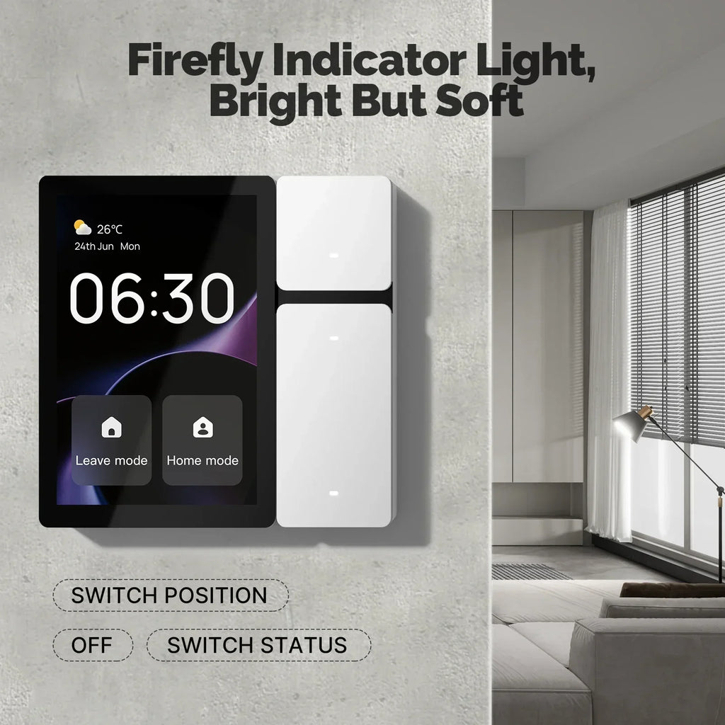 Pannello smart MOES 3,5 pollici con tre relè