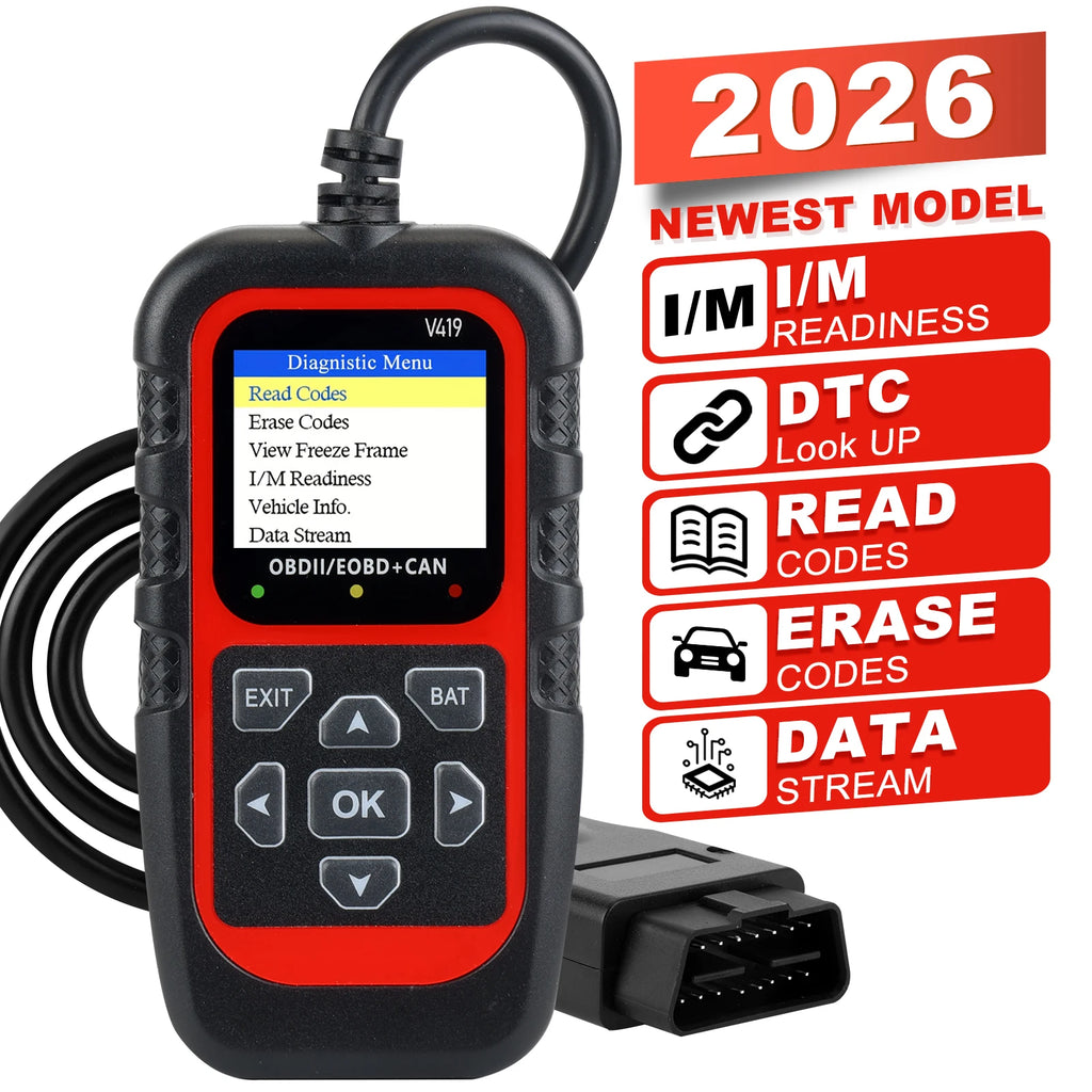 V419 Car Diagnostic Tool Automotive OBD2 Scanner Check Engine Code Reader