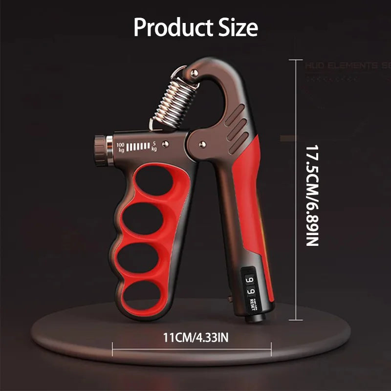 Adjustable Hand Grip Strengthener with Counter