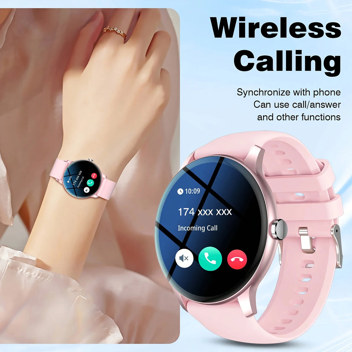 2026 Smartwatch/Fitness-Armband mit Anruffunktion, mehreren Sportmodi, Musiksteuerung, Erinnerung an Bewegungsmangel, Hintergrundbildern, Wetteraktualisierungen, kompatibel mit Android & iPhone