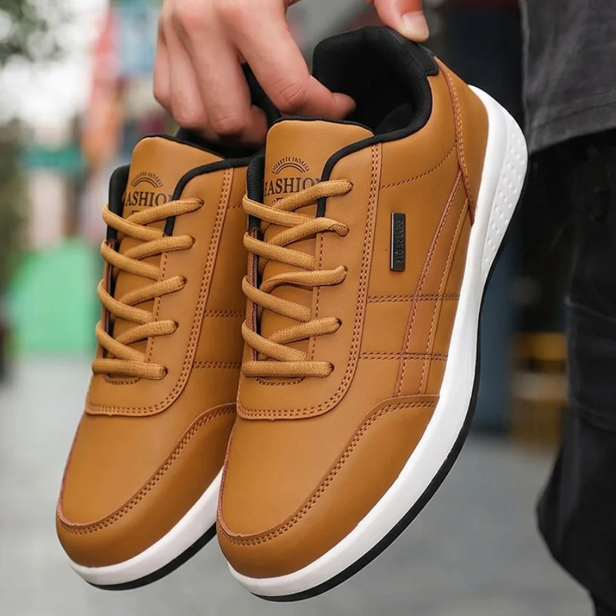 Men's Shoes Spring Autumn Waterproof Walking Sneakers Leisure Male Leather Sports Shoes Non-Slip Footwear Tennis for Men