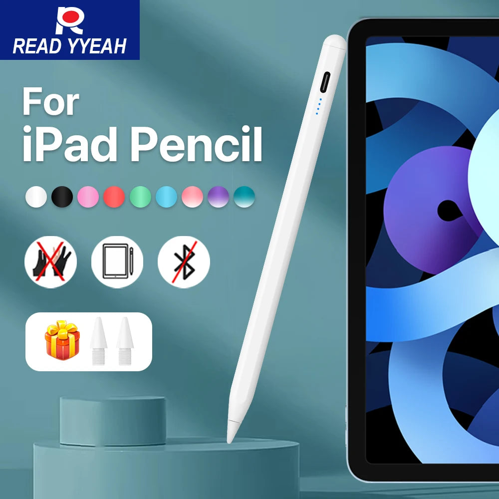 New Stylus Pen For Apple Pencil Palm Rejection For iPad 8/9/10/11th Gen A16 2025 Pro 11 12.9 13 M5 Air 11 M4 5 4 3 Mini 7 6 Pen