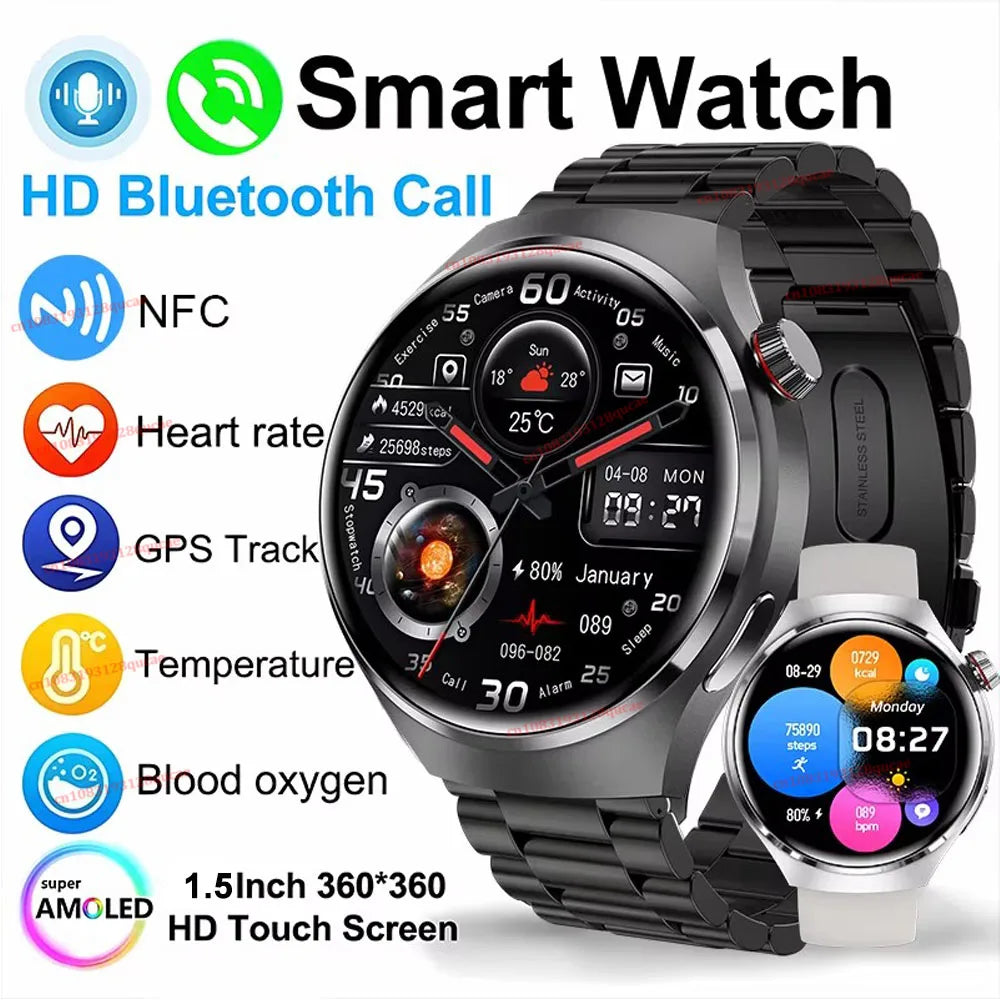 Smartwatch rotondo con display da circa 1,5″ e chiamate Bluetooth