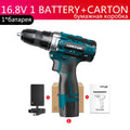LOMVUM Rechargeable Lithium Battery Cordless home 20V Electric Drill bit wall 16.8V Electric Screwdriver with Plastic case