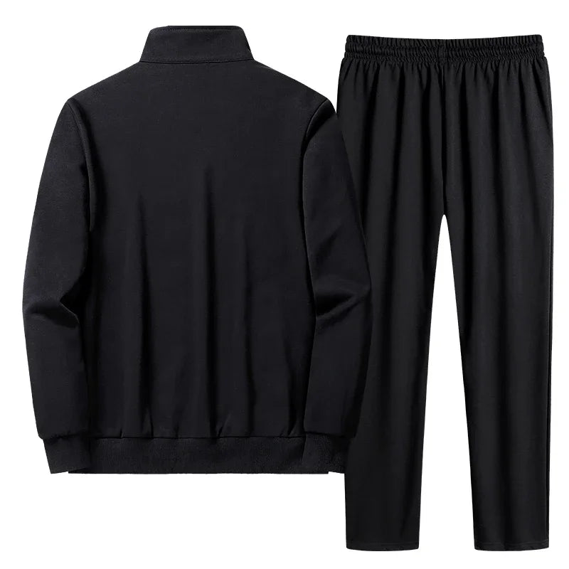 Conjunto de hombre tallas grandes 6XL 7XL 8XL moda nuevo otoño invierno traje para hombre sudadera pantalones de chándal conjunto masculino chaqueta de chándal