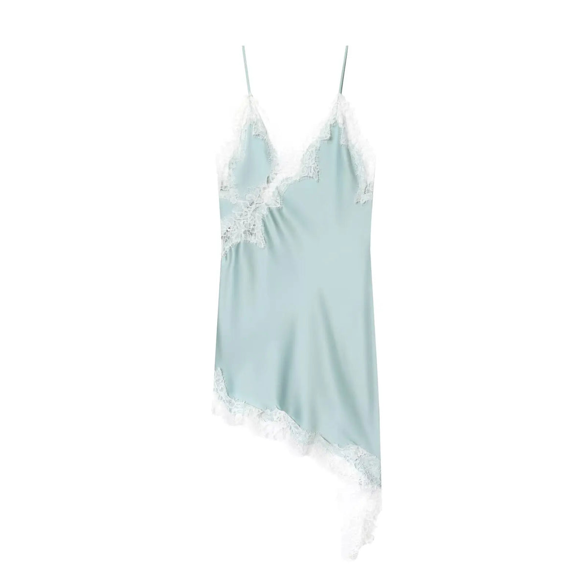 Abito corto da donna con spalline sottili e scollo a V