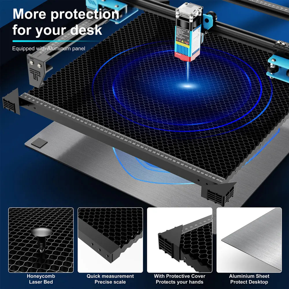 TWOTREES Nouvelle Table de Travail Alvéolaire Raccordable Améliorée Grande Table de Travail à Plateau Laser Alvéolaire pour Graveur Laser de Découpe CO2