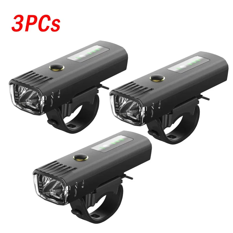 1000 lm Fahrrad-LED-Frontlicht, per USB aufladbar, mit intelligentem Sensor, wasserdichtem LED-Rücklicht und hellem Sicherheits-Blinklicht fürs Fahrrad